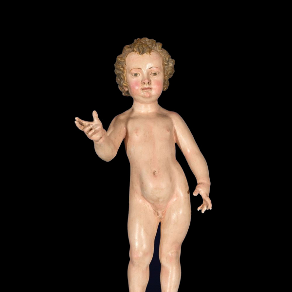 Importante "Niño Dios Salvator Mundi" atribuído a JUAN DE MESA (1583-Sevilla, 1627).