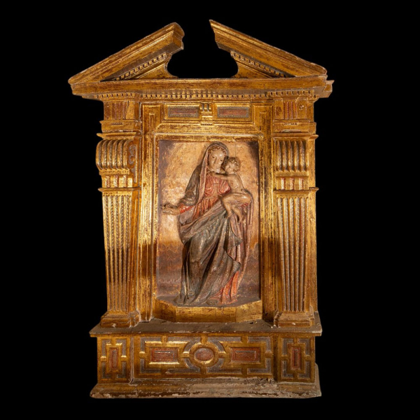 ATRIBUÍDO A SEBASTIÁN DUCETE Maestro de Toro (1568-entre 1619​​​ y 1621​) Monumental Retablo de Virgen del Huso, Castilla siglo XVI. 