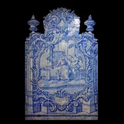 Gran Composición azulejera portuguesa de San Antonio, siglo XVIII. 