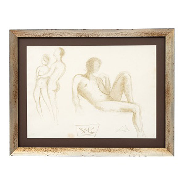 SALVADOR DALÍ DOMÉNECH  (Figueras, Gerona 1904-1989) "Jóvenes desnudos"