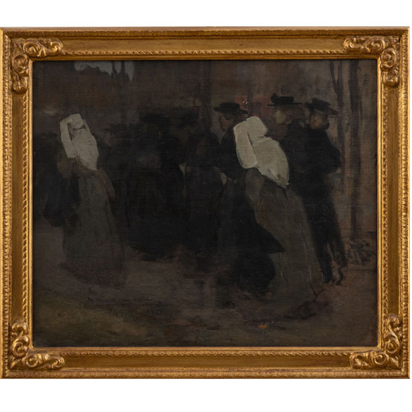 "Boulevard de París"  AURELIO ARTETA (Bilbao, 1879- México, 1940). Óleo/Lienzo. 