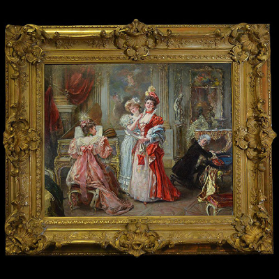 El Concierto - Édouard Léon Garrido (Madrid, 1856-Caen, 1949) - Escuela Romántica Francesa del siglo XIX.