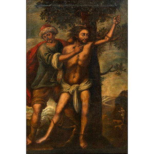 ESCUELA ESPAÑOLA   (S. XVII)  &quot;El martirio&quot;  Óleo / Lienzo 