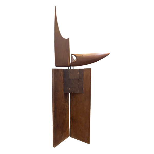 Manuel Álvarez y Losada (Sant Feliu de Codines, Barcelona, 1945)  Zeus. 1993-94.  Escultura en madera de Ipe. 