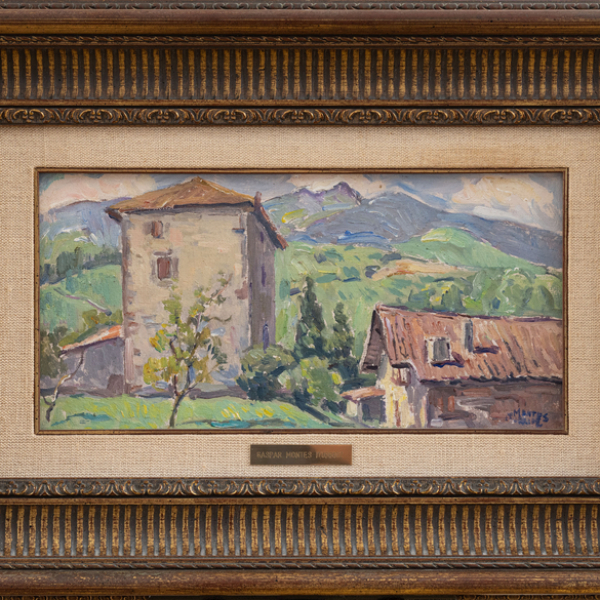 &quot;Caserío de Aranzatel en Ibarla&quot;.  GASPAR MONTES ITURIOZ (Irún, 1901-1998). 