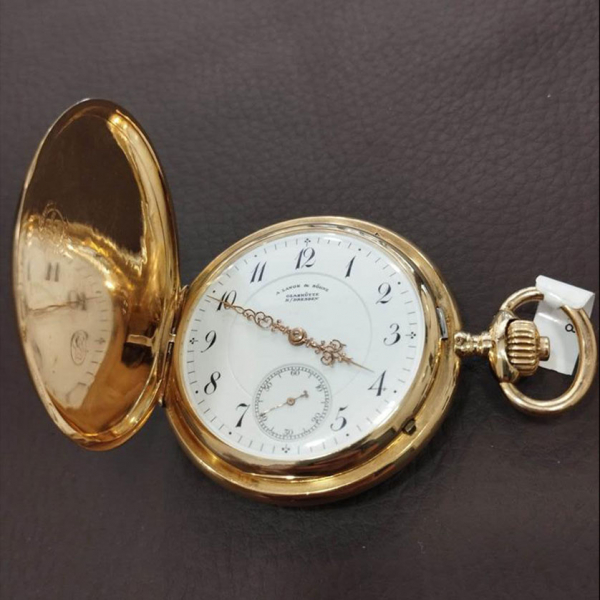 Importante Reloj de  bolsillo oro 18kt A. Lange & Shöne. 