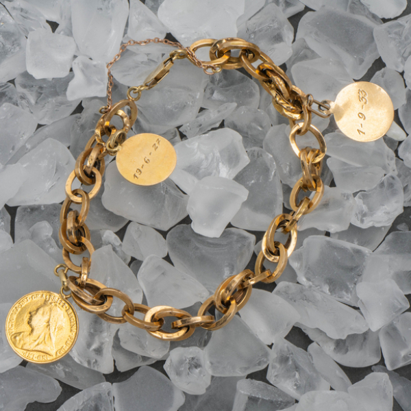 Pulsera de eslabones en oro amarillo de 18kt.