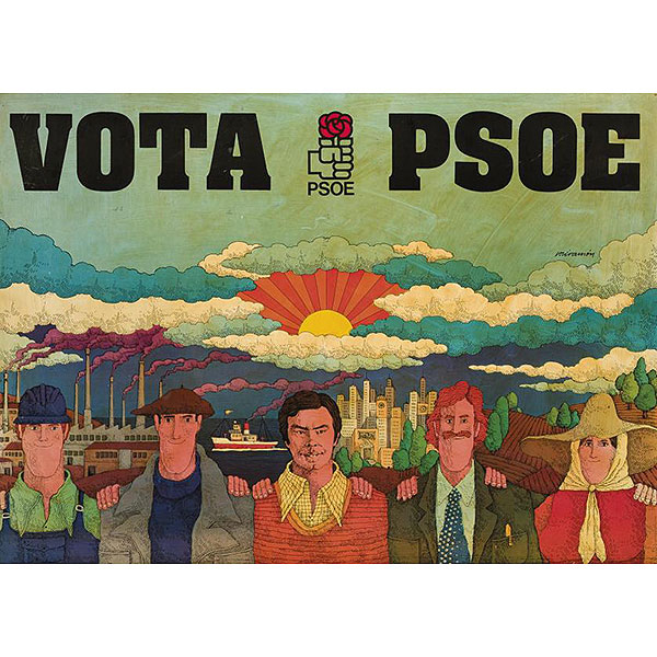 SÁNCHEZ, JOSÉ RAMÓN (1936)   &quot;Vota PSOE (1977)&quot;. Cartel utilizado por Felipe González en la campaña electoral de 1977.