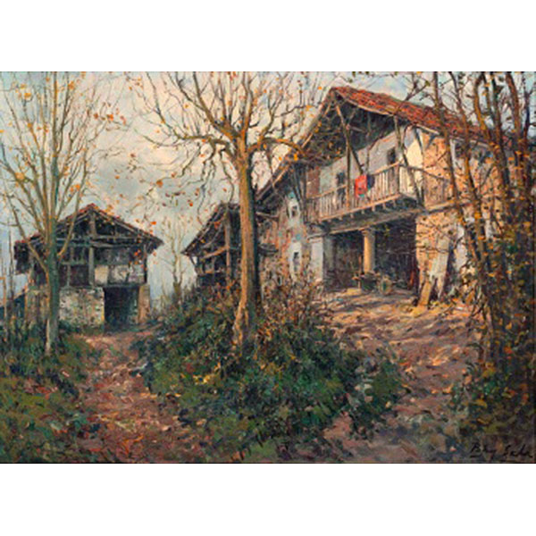 JUAN  BAYÓN SALADO &quot;BAY-SALA&quot;  (Logroño 1913 - Bilbao 1995) &quot;Caserío Durangues, Guyuria &quot;