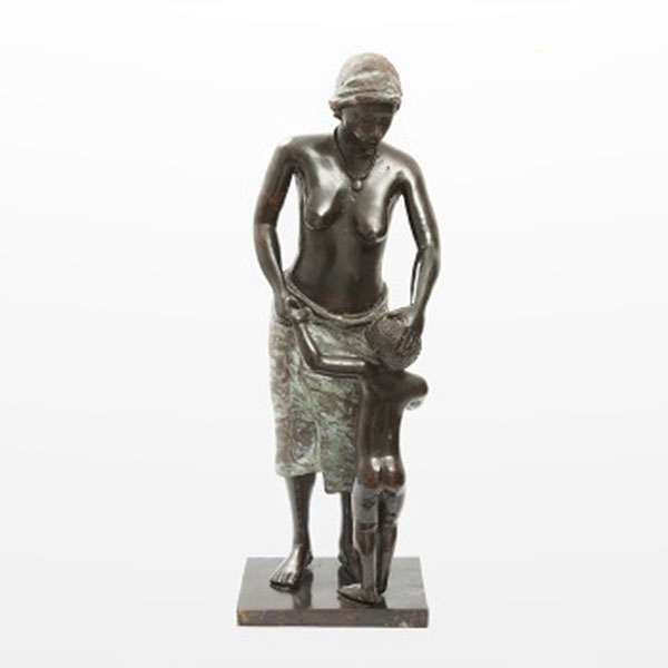 ISSA K. DIOP   (Sénégal 1948)  &quot;Madre e hijo&quot; 