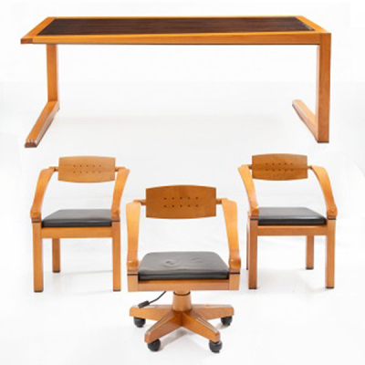 Conjunto de mesa de despacho Zenon del diseñador Massimo Scolari para Giorgetti