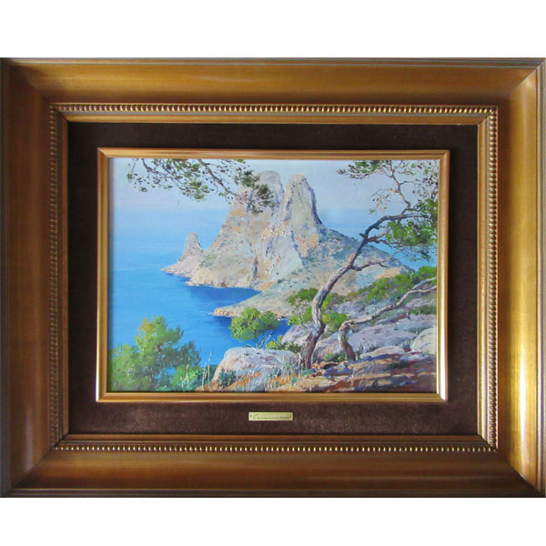  José Casanova Luján (Valencia, 1933-1989)."Costa de Mallorca". Óleo sobre lienzo firmado 