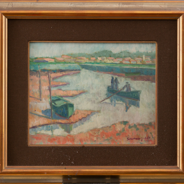 &quot;Barcas&quot;  Autoría: JAIME SORONDO(Fuenterrabía, 1946-2011) 