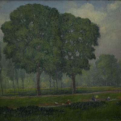 &quot;Lavanderas en el río&quot; ENRIQUE NIETO ULIBARRI (Bilbao, 1890-1963)