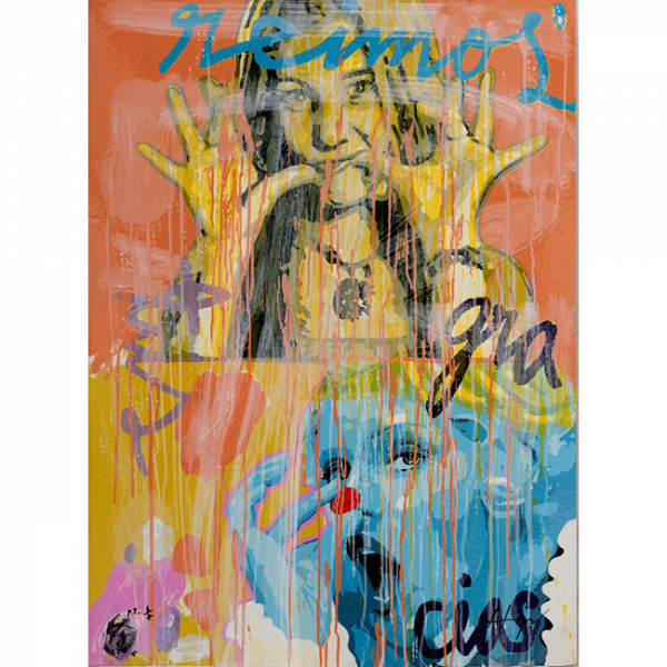 RODOLFO  LLOPIZ   (Cuba 1966)  "Reímos tus gracias "  Firmado: LLopiz  Serigrafía / Cartón