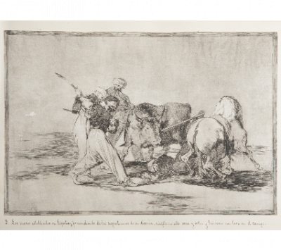 FRANCISCO DE GOYA Y LUCIENTES (Fuentedetodos, 1746 - Burdeos, 1828) 30 Estampas arte de lidiar los Toros. Madrid: 1855.