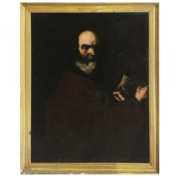 &quot;San Pedro&quot; Círculo de Jusepe de Ribera. Escuela Española. Siglo XVII.    Óleo sobre lienzo