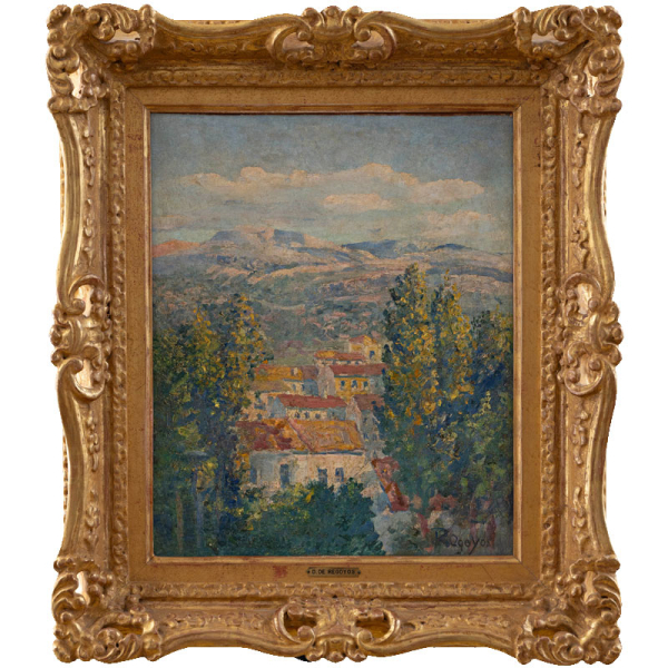 "Proximidades de Olot" DARÍO DE REGOYOS (Ribadesella, 1857-1913) Óleo/Lienzo. 1912. 