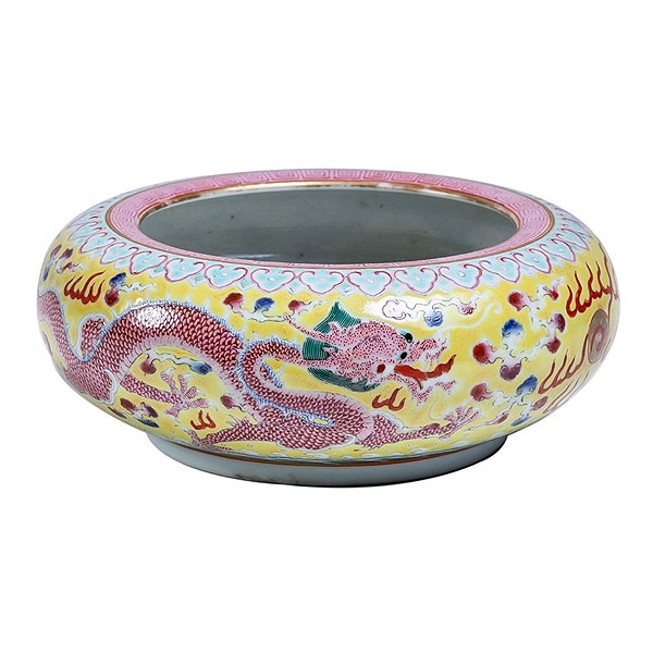 Recipiente de porcelana china esmaltada