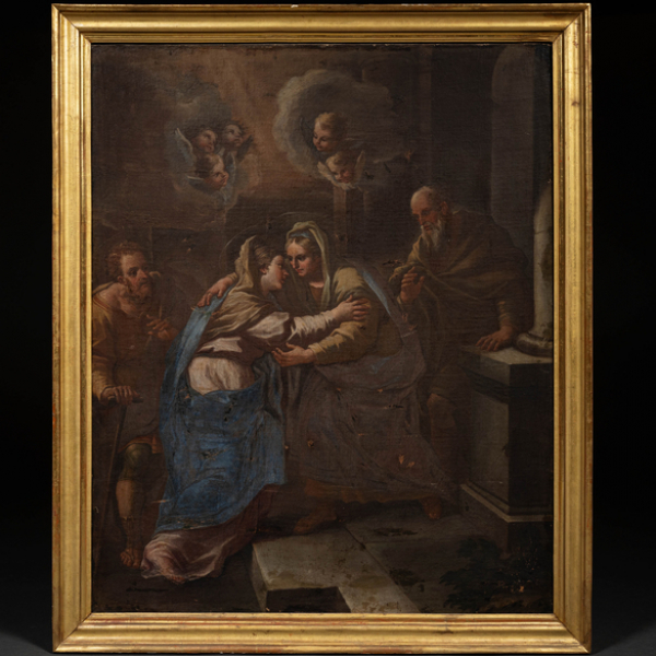 &quot;La visitación&quot;  Escuela Española del siglo XVIII