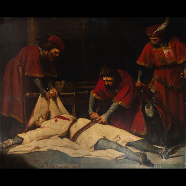 "La Muerte del Duque de Alba" Rodríguez Losada Escuela española siglos XIX-XX