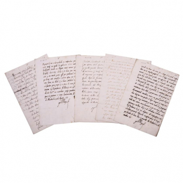 Conjunto epistolar del Rey Felipe IV a Sor Luisa Magdalena de Jes&uacute;s.- En Madrid, desde 1651 a 1660. 